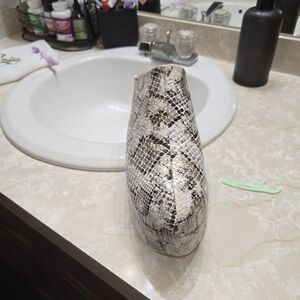 Chic Snakeskin Pattern Mules - Black and White